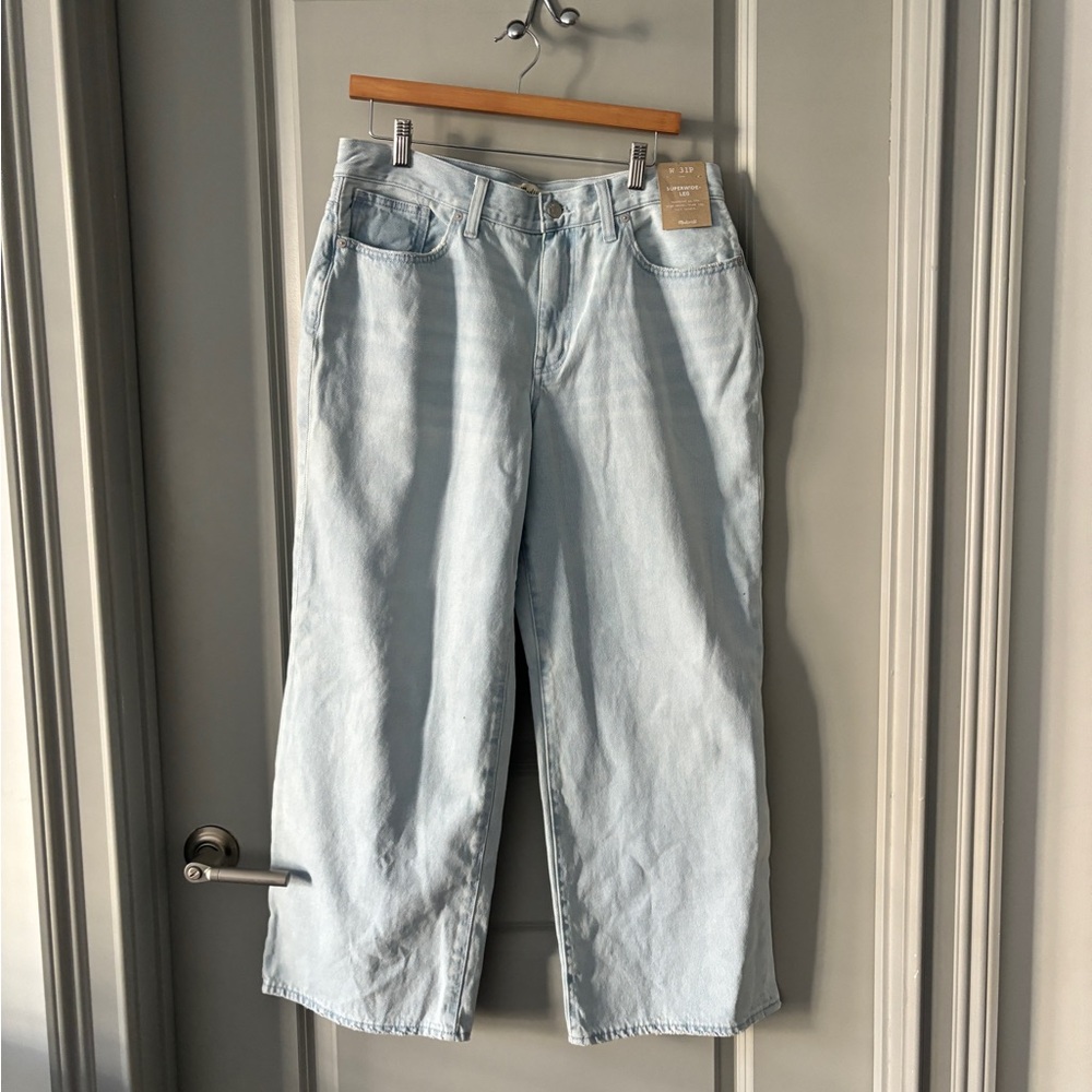 NWT Madewell Superwide-Leg Jeans in Light Wash